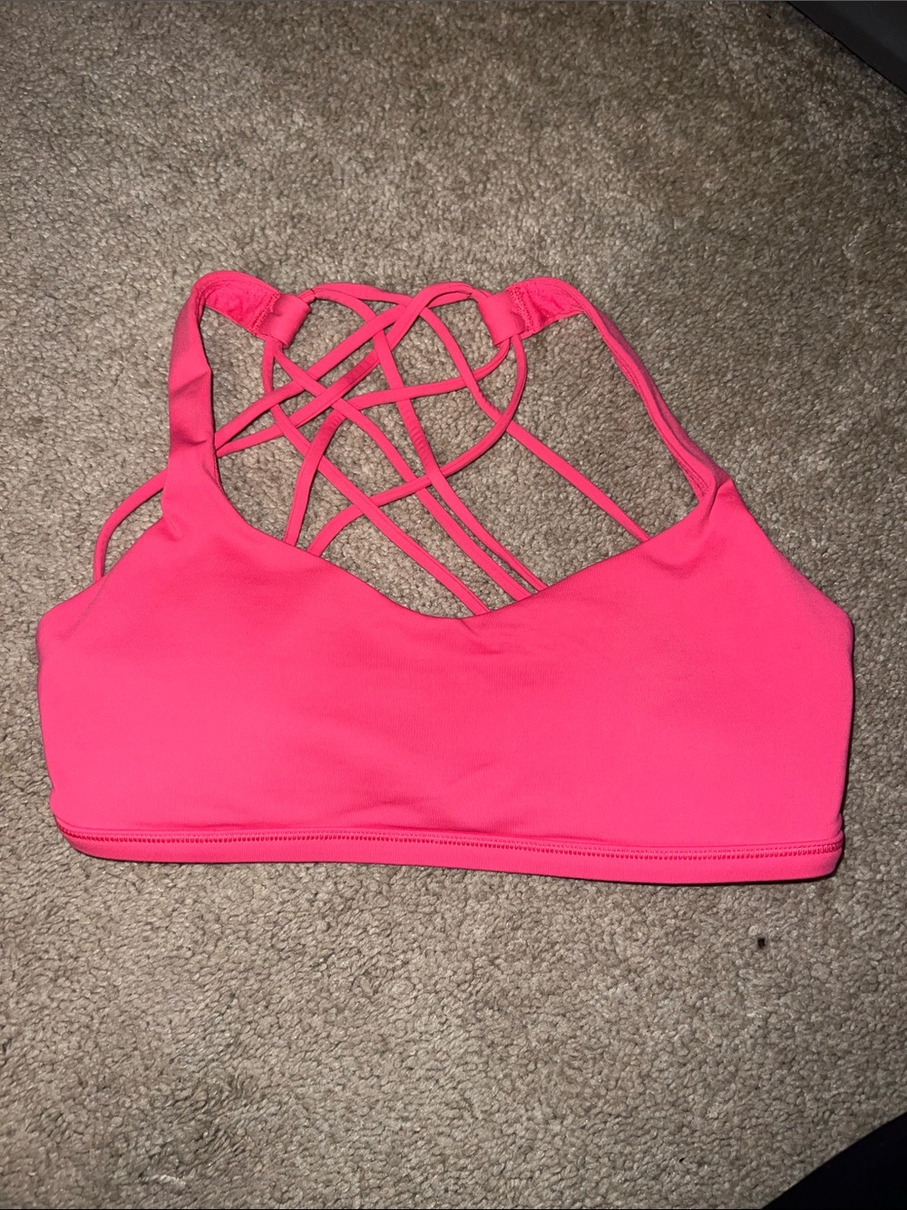Size 4 Coral Lululemon sports bra
